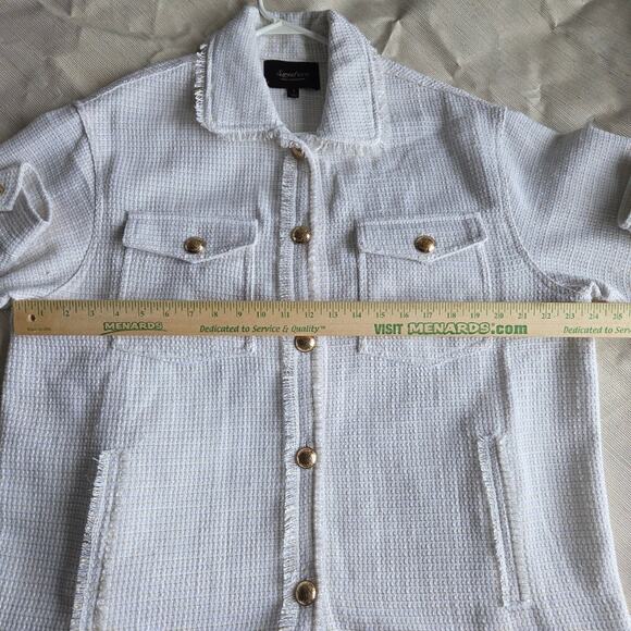 Sweet Rain young contemporary womens shacket button-front jacket/sweater sz. L - Picture 5 of 7